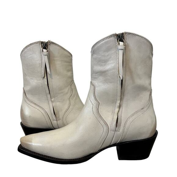 Tecovas The Dakota Women's Cowgirl Boots Size 8.5 Whitewash Bovine Western NWOB - Picture 10 of 16